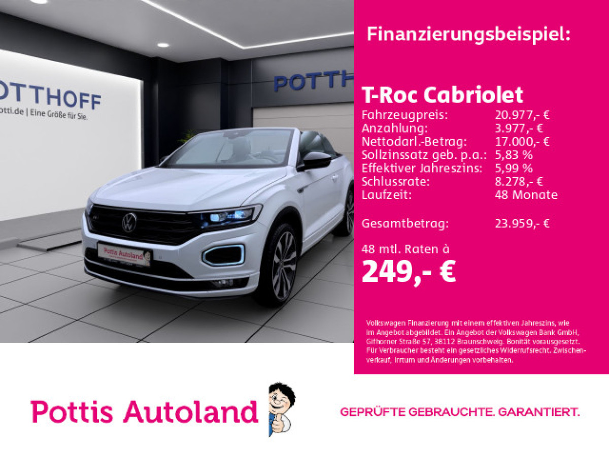 Thumb 0: Volkswagen T-Roc Cabriolet 1.5 TSI DSG R-LINE NAVI SITZHZG PDC KLIMA