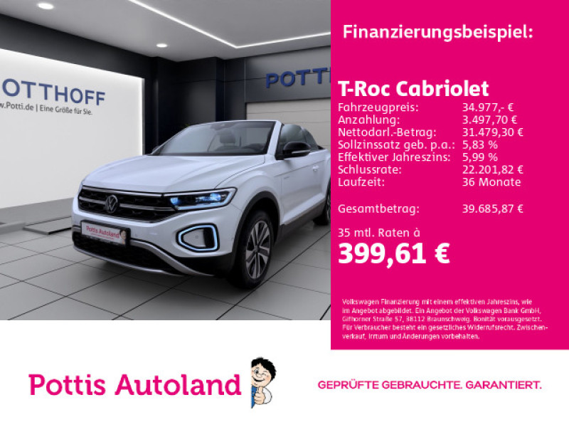 Bild 0: Volkswagen T-Roc Cabriolet 1.5 TSI DSG ENERGY KAMERA PDC SITZHZG LED+