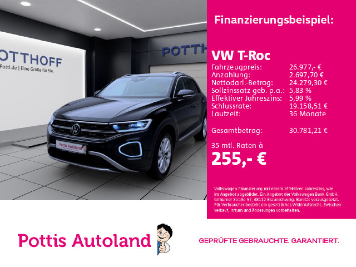 Thumb 0: Volkswagen T-Roc 1.5 TSI DSG STYLE AHK NAVI PDC LED+