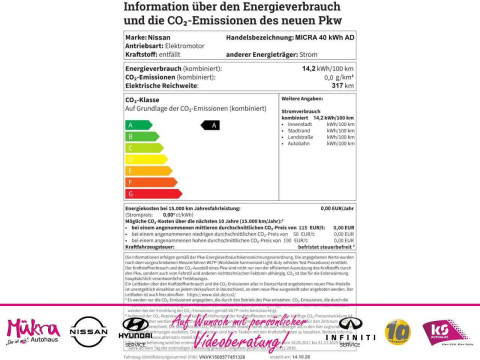 Ansicht 24 - Neuwagen Fahrzeug, Modell Micra der Marke Nissan von Verkäufer Autohaus Mükra GmbH