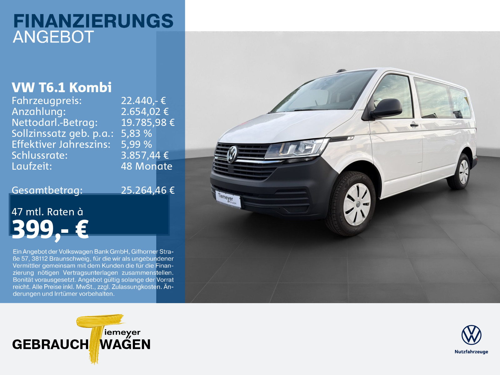 Volkswagen T6.1 Kombi 9-SITZE Volkswagen T6.1 Kombi 9-SITZE