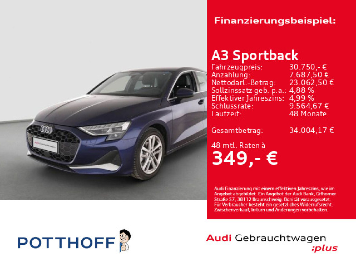 Thumb 0: Audi A3 Sportback TDI ADVANCED KAMERA KLIMA NAVI LM17