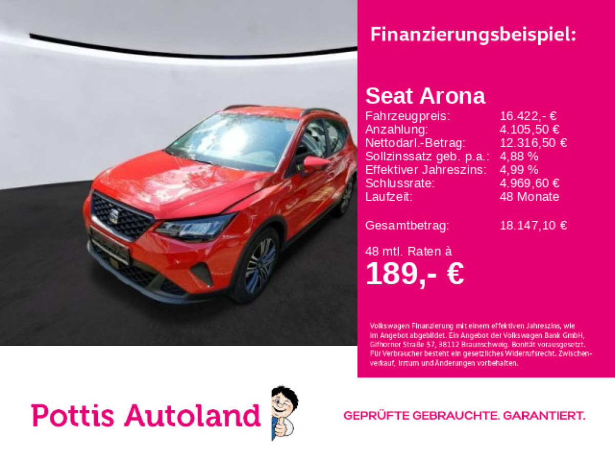 Thumb 0: Seat Arona 1.0 TSI STYLE PDC KLIMA LED DAB+ LM17