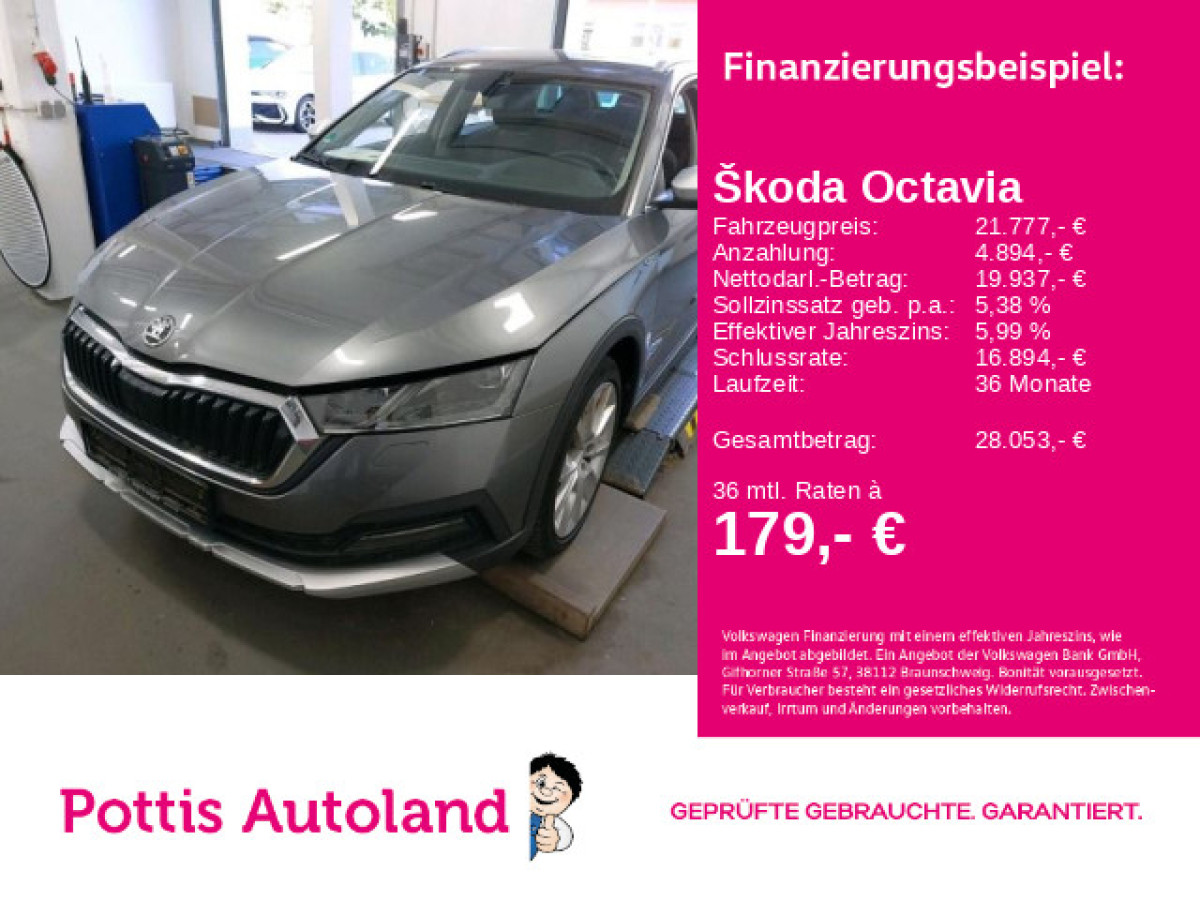 Thumb 0: Škoda Octavia Combi 2.0 TDI DSG 4x4 SCOUT NAVI AHK KLIMA SHZG
