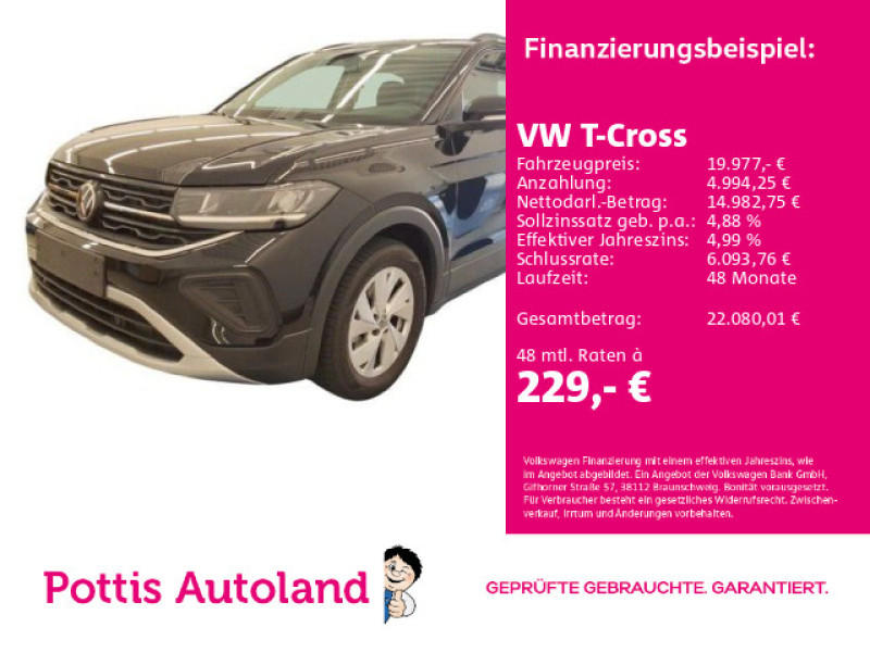 Bild 0: Volkswagen T-Cross 1.0 TSI LIFE NAVI KAMERA KLIMA SHZG