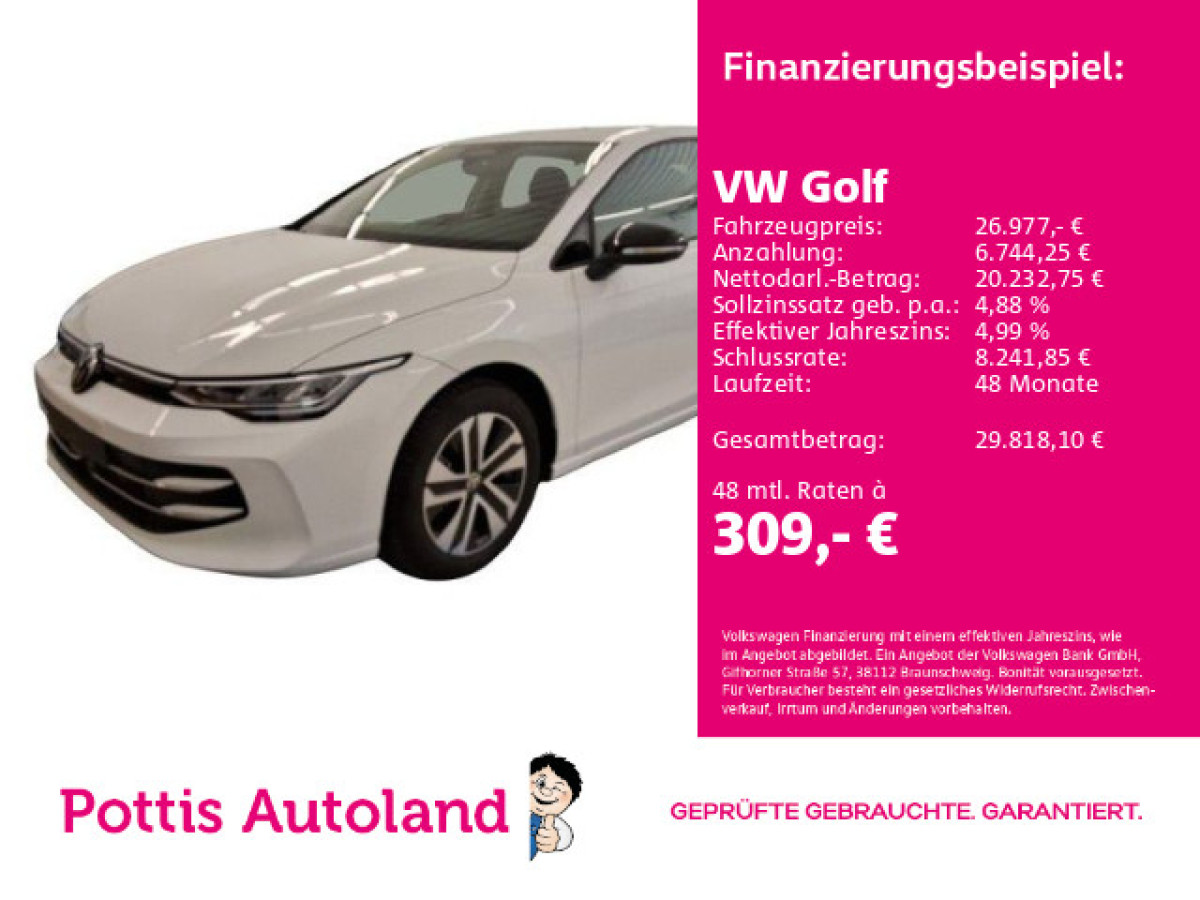 Thumb 0: Volkswagen Golf 1.5 eTSI DSG ENERGY STDHZG NAVI KAMERA SITZHZG