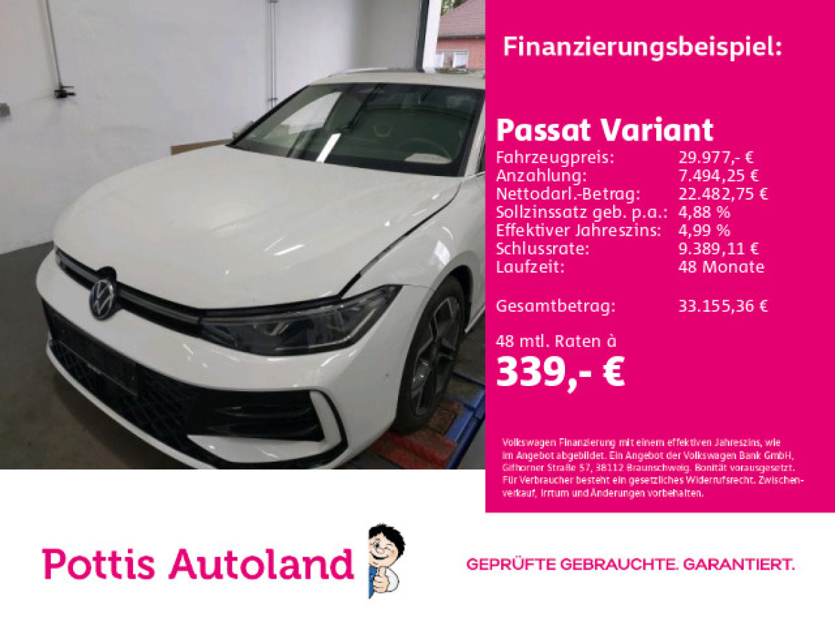 Thumb 0: Volkswagen Passat Variant 2.0 TDI DSG 4M R-LINE STDHZG PANO AHK HuD