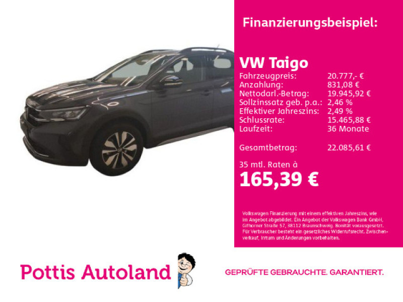 Bild 0: Volkswagen Taigo 1.0 TSI GOAL KLIMA SHZG PDC LED