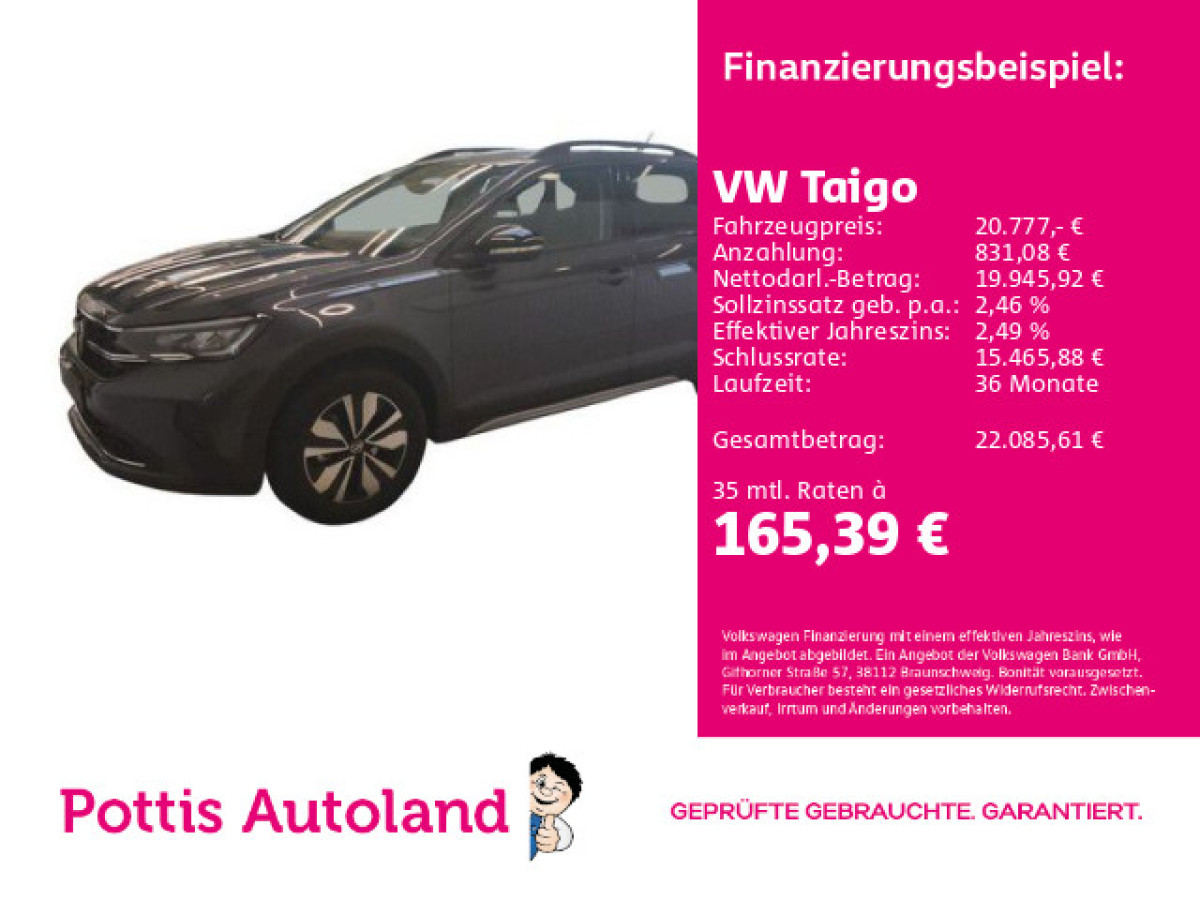 Thumb 0: Volkswagen Taigo 1.0 TSI GOAL KLIMA SHZG PDC LED
