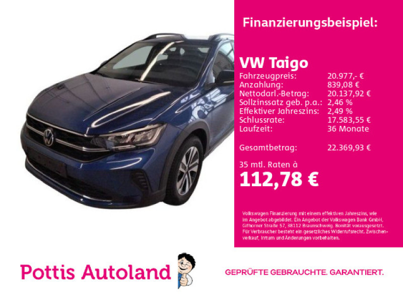 Bild 0: Volkswagen Taigo 1.0 TSI ENERGY NAVI KLIMA PDC SHZG