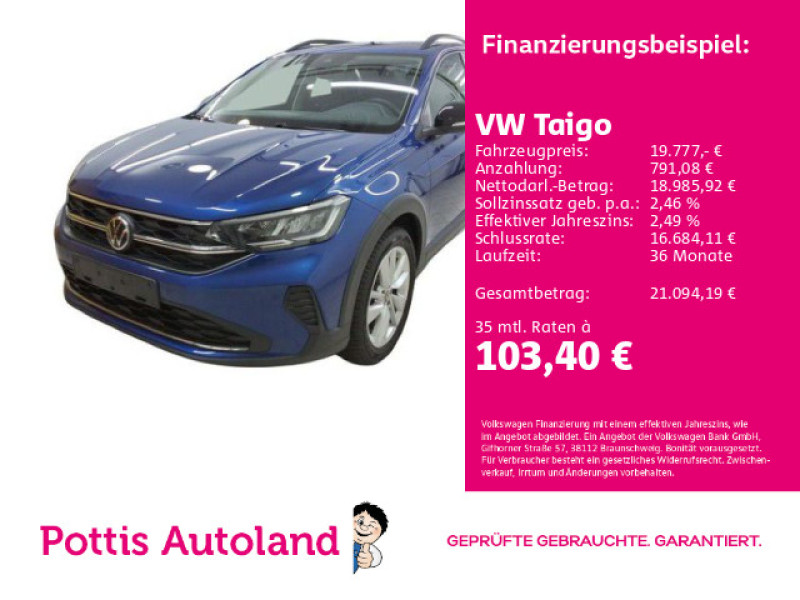 Bild 0: Volkswagen Taigo 1.0 TSI ENERGY KLIMA PDC LED SHZG