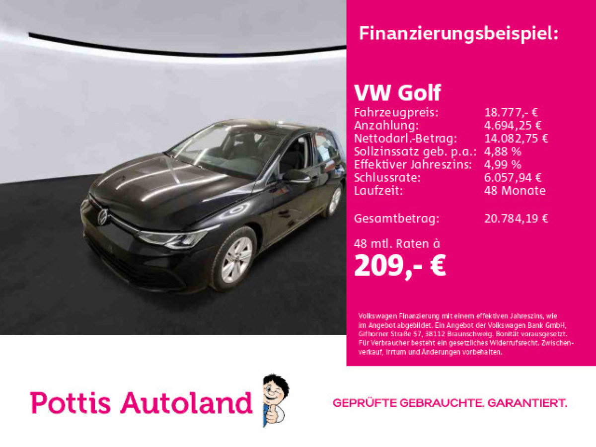 Thumb 0: Volkswagen Golf 1.5 TSI LIFE KLIMA ACC PDC LED SHZG