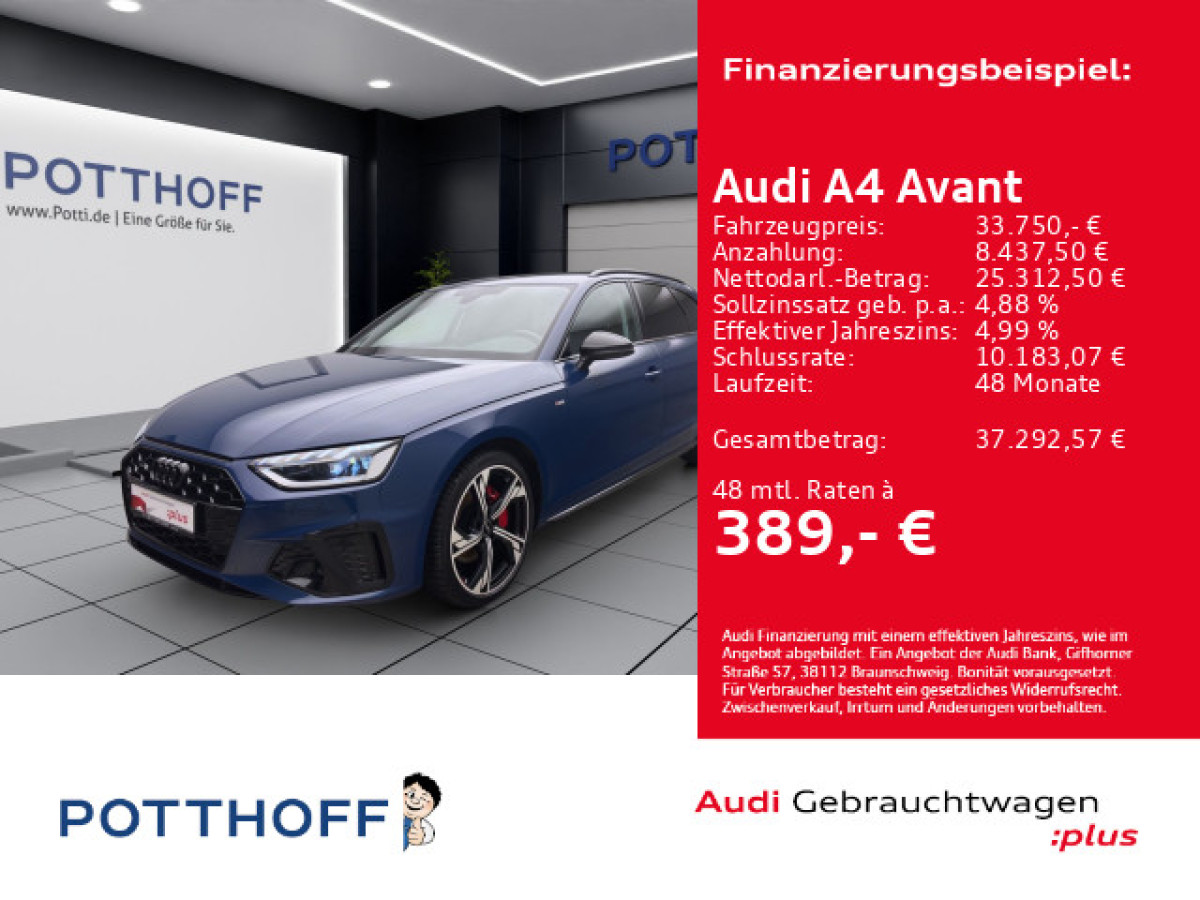 Thumb 0: Audi A4 Avant 40 TDI Q S LINE MATRIX NAVI KAMERA SITZHZG