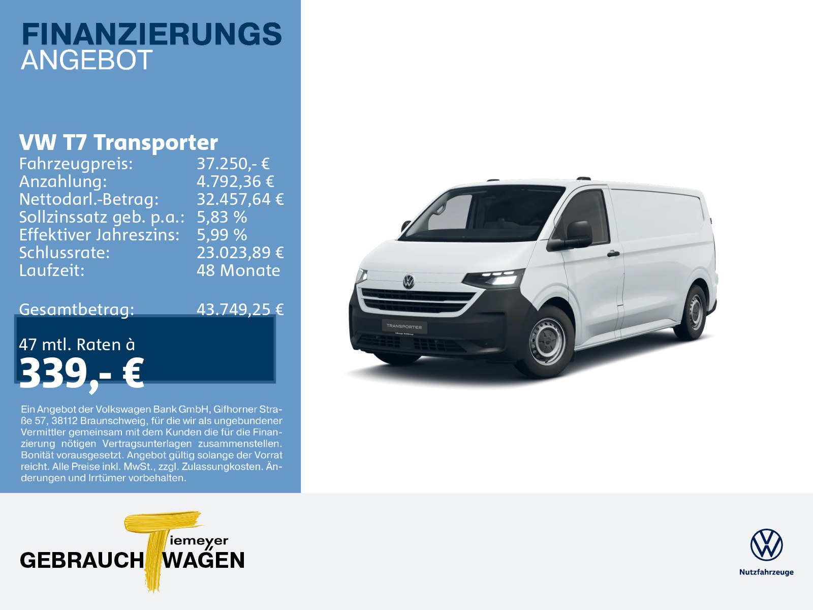 Volkswagen Transporter Kasten 2.0 Volkswagen Transporter Kasten 2.0