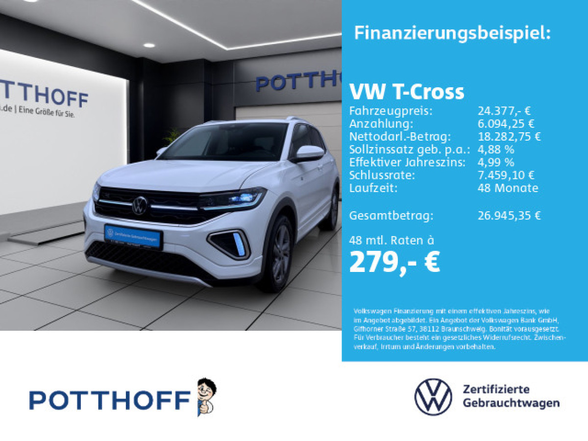 Thumb 0: Volkswagen T-Cross 1.0 TSI DSG R-LINE AHK KAMERA IQ.LIGHT PDC