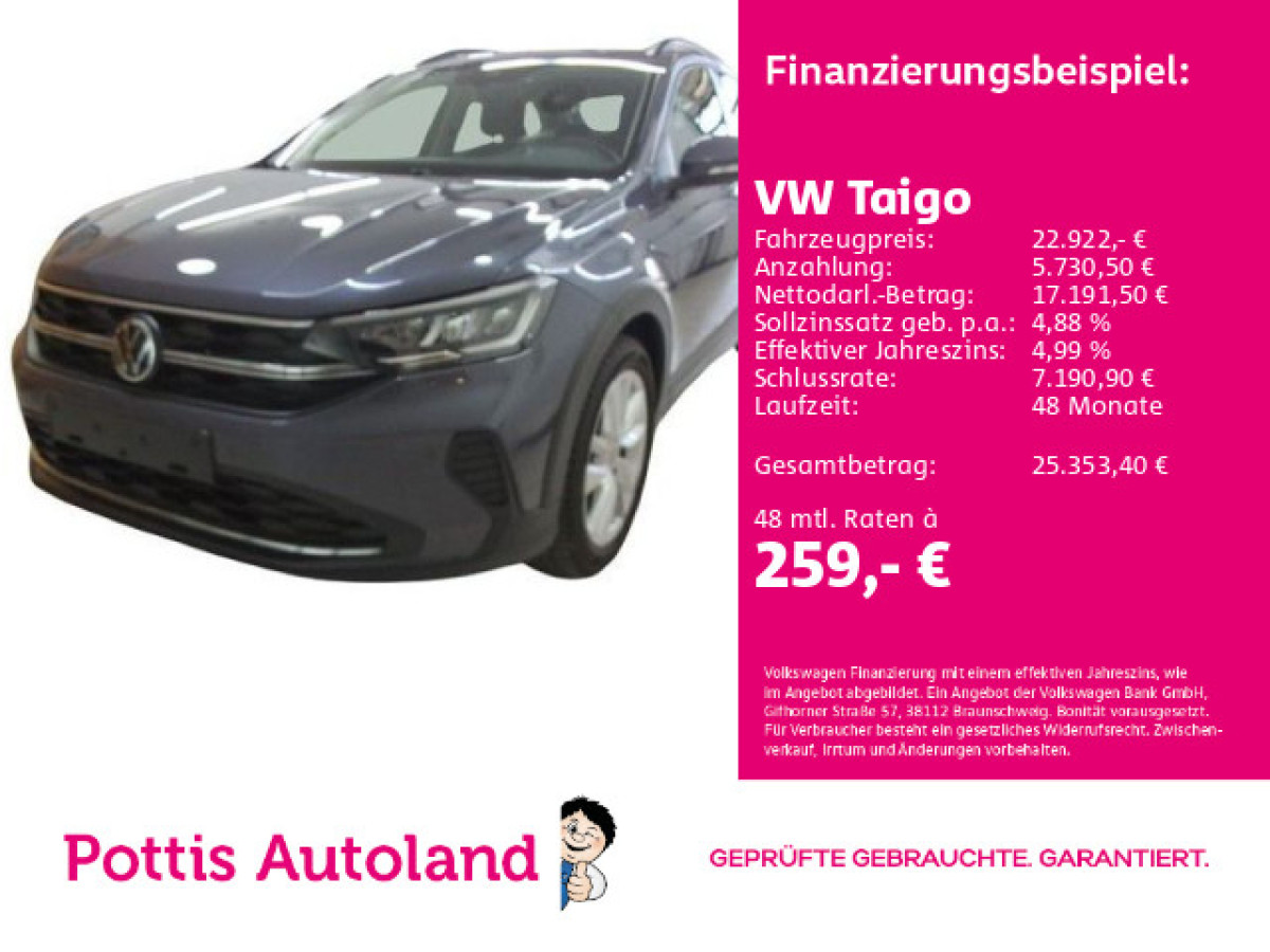 Thumb 0: Volkswagen Taigo 1.0 TSI DSG LIFE KAMERA PDC LED SITZHZG