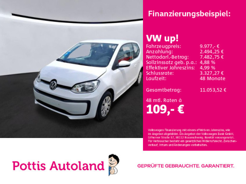 Bild 0: Volkswagen up! 1.0 MPI KAMERA PDC KLIMA BLUETOOTH