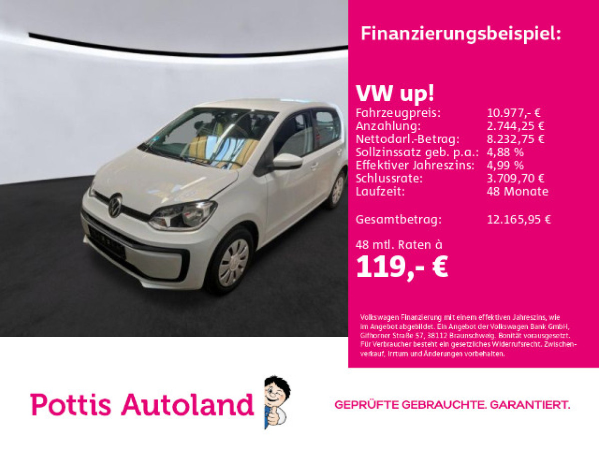 Thumb 0: Volkswagen up! 1.0 MPI PDC KAMERA BLUETOOTH KLIMA