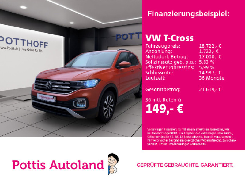 Bild 0: Volkswagen T-Cross 1.0 TSI DSG ACTIVE NAVI KAMERA SITZHZG KLIMA