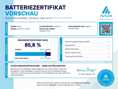 Ansicht 13 - Gebrauchtwagen Fahrzeug, Modell Leaf der Marke Nissan von Verkäufer Siegfried Schmidt GmbH