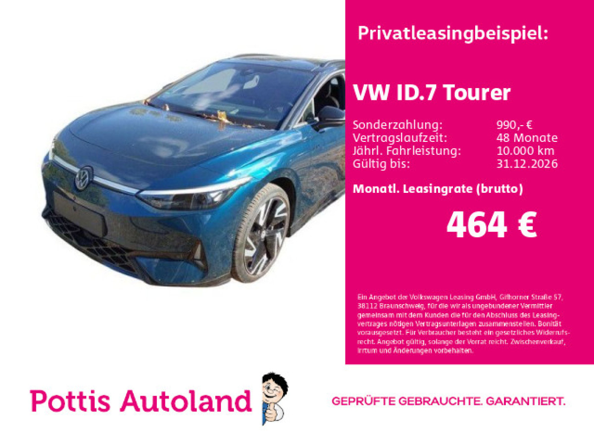 Thumb 0: Volkswagen ID.7 Tourer 4M GTX PANO AHK NAVI IQ.LIGHT KAMERA