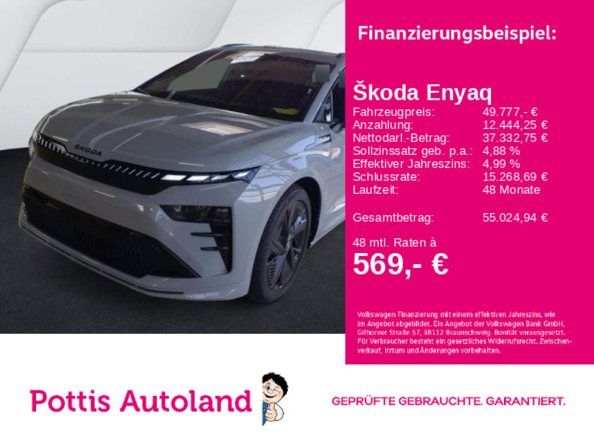 Thumb 0: Škoda Enyaq RS LOUNGE AHK NAVI CANTON SITZHZG KAMERA