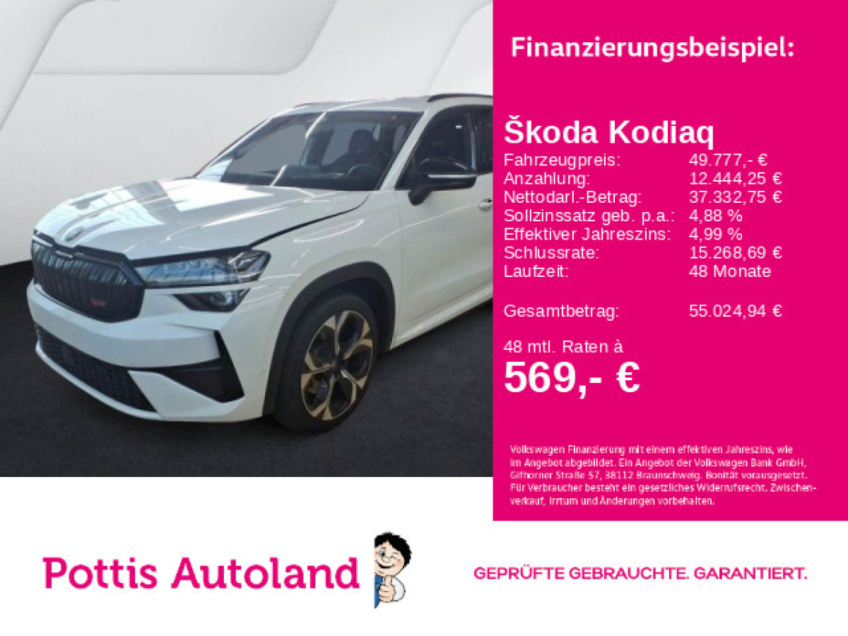 Thumb 0: Škoda Kodiaq 2.0 TSI DSG 4x4 RS NAVI AHK PANO HuD