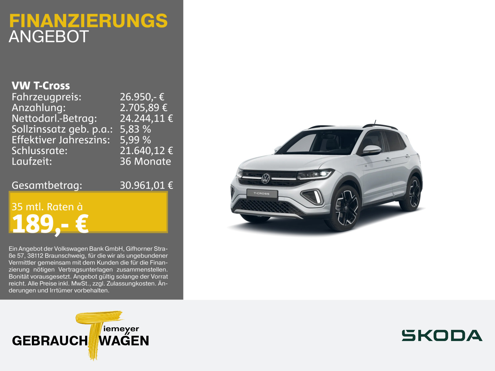 Volkswagen T-Cross 1.0 TDI Volkswagen T-Cross 1.0 TDI