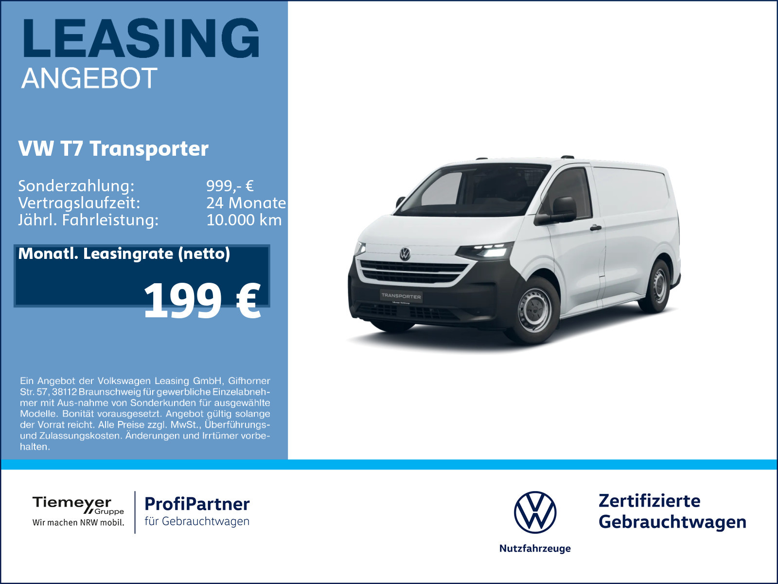 Volkswagen T7 Transporter Kasten Volkswagen T7 Transporter Kasten