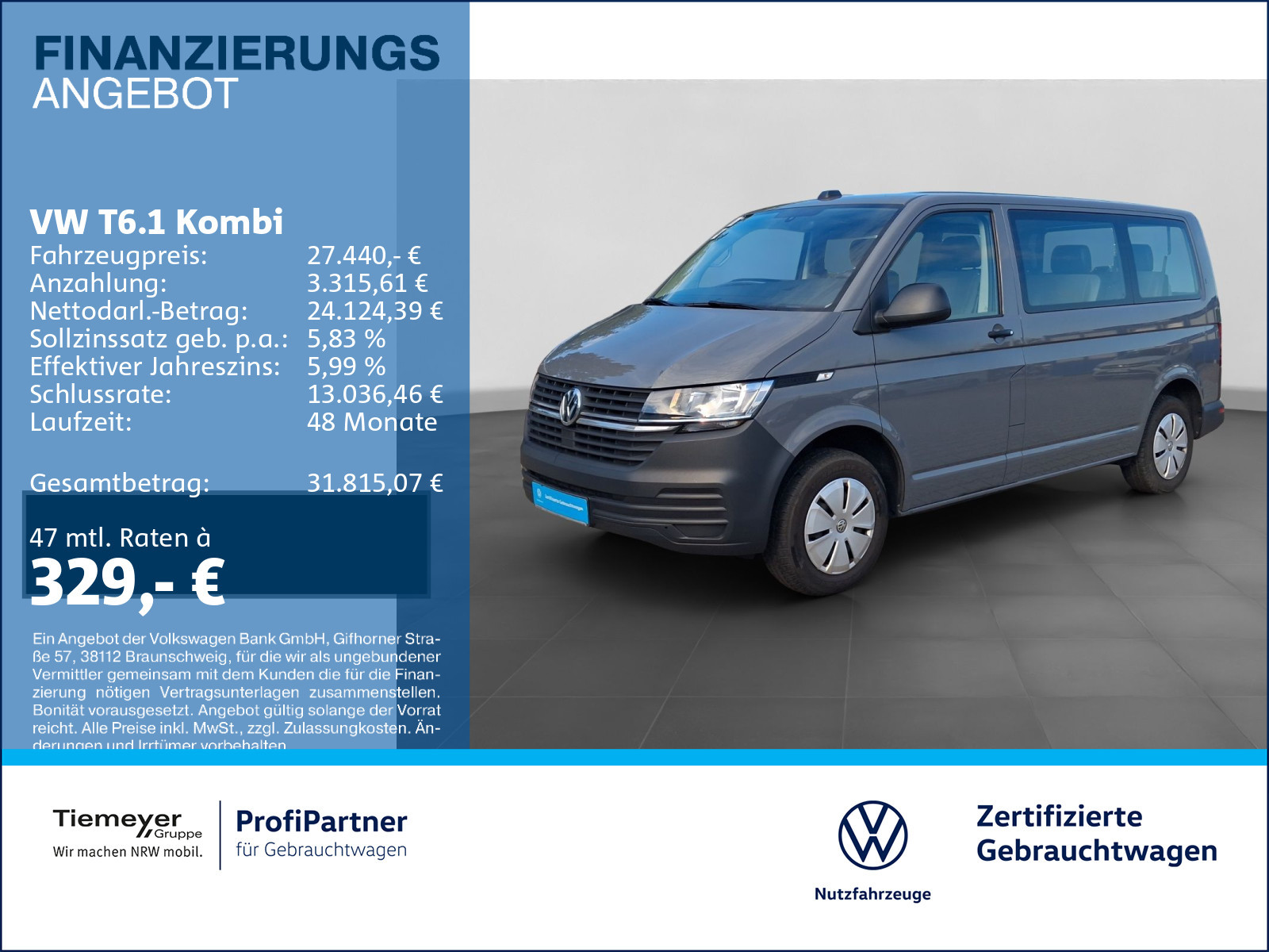 Volkswagen T6.1 Kombi 8-SITZE