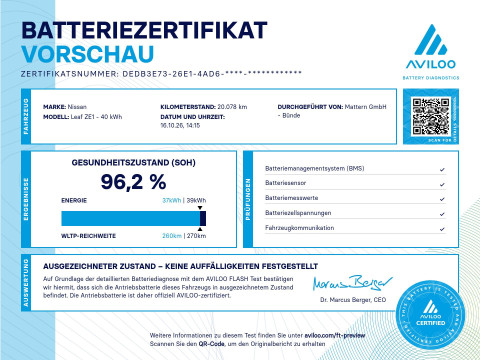 Ansicht 32 - Gebrauchtwagen Fahrzeug, Modell Leaf der Marke Nissan von Verkäufer Mattern GmbH