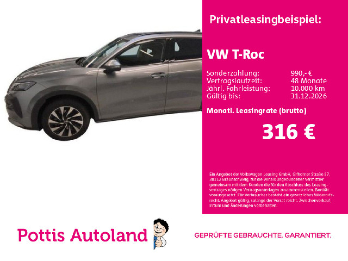 Thumb 0: Volkswagen T-Roc 1.5 eTSI DSG LIFE PANO NAVI KAMERA SITZHZG