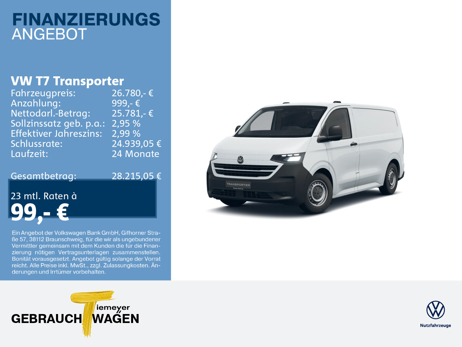 Volkswagen T7 Transporter Kasten Volkswagen T7 Transporter Kasten