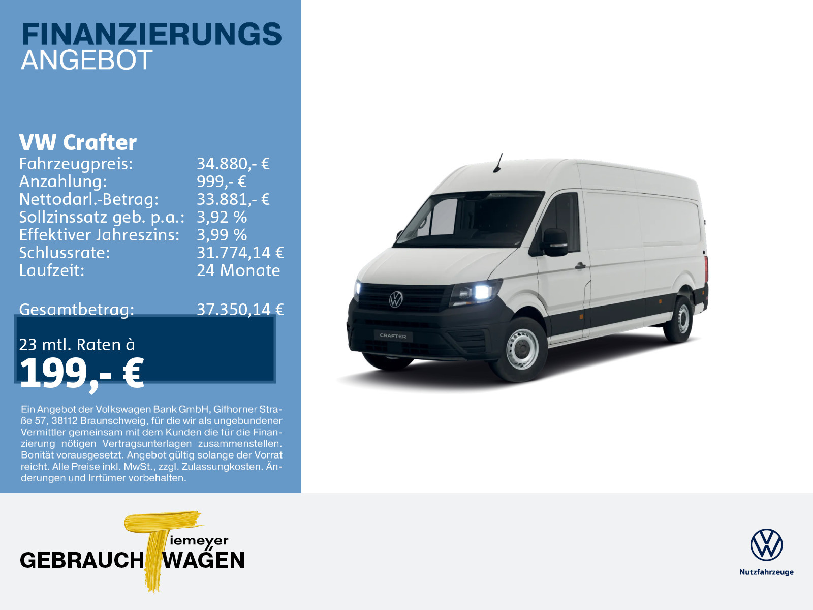 Volkswagen Crafter 35 Kasten Volkswagen Crafter 35 Kasten