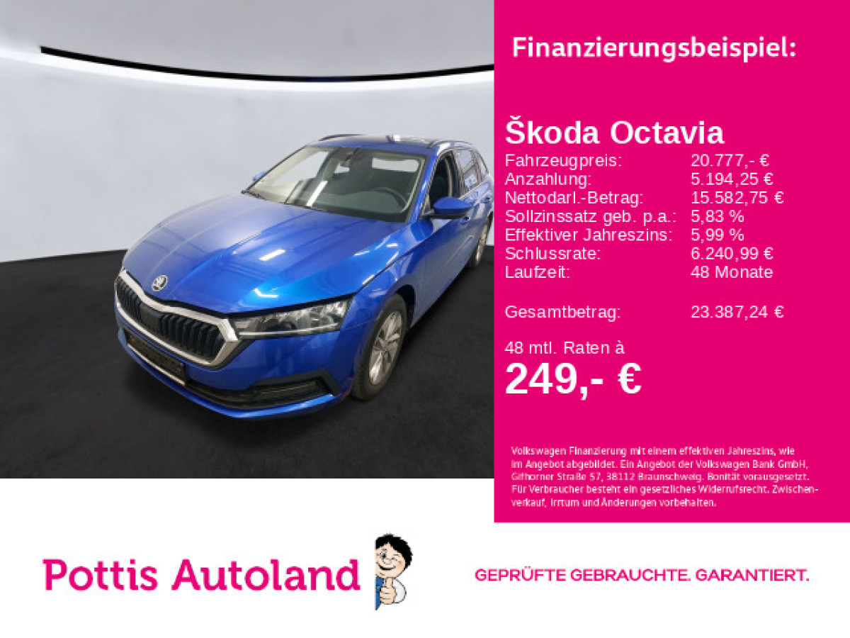 Thumb 0: Škoda Octavia Combi 2.0 TDI DSG SELECTION AHK NAVI KAMERA SITZHZG