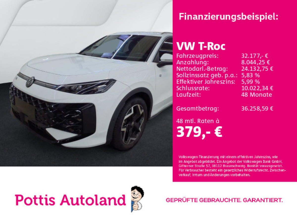 Thumb 0: Volkswagen T-Roc 1.5 eTSI DSG R-LINE AHK NAVI IQ.LIGHT KAMERA