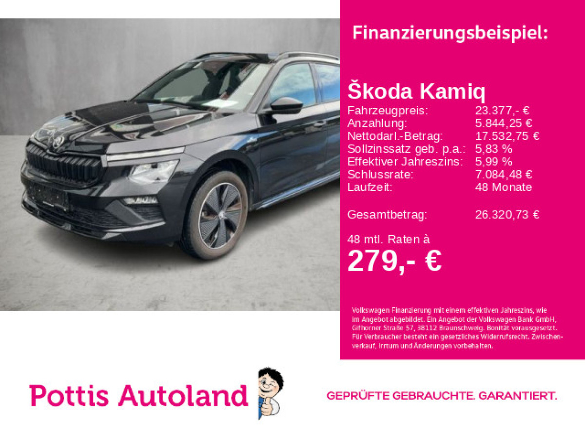 Thumb 0: Škoda Kamiq 1.0 TSI DSG MONTE CARLO PANO KAMERA KLIMA SHZG