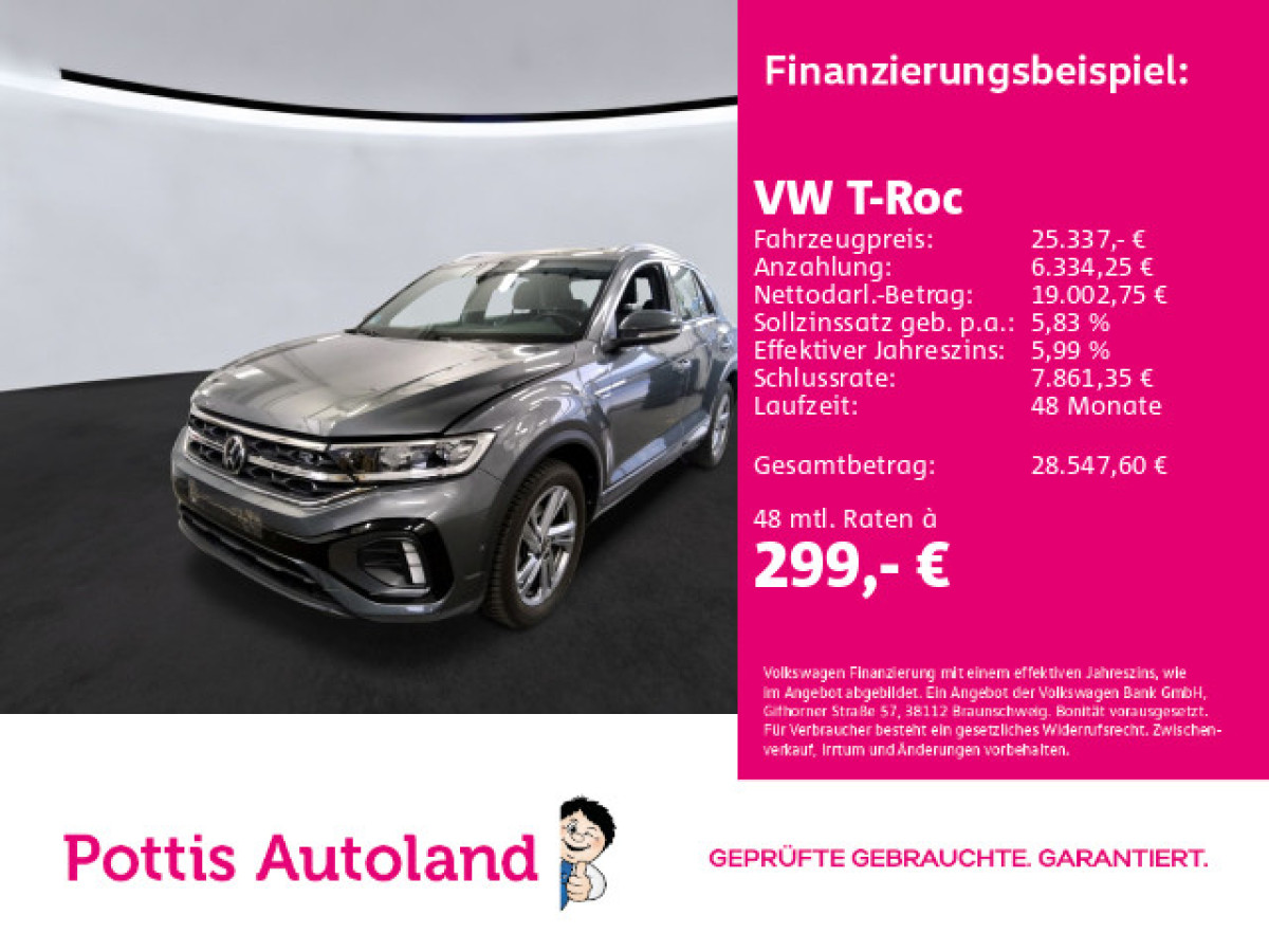 Thumb 0: Volkswagen T-Roc 1.5 TSI DSG R-LINE PDC SITZHZG LED+ KLIMA
