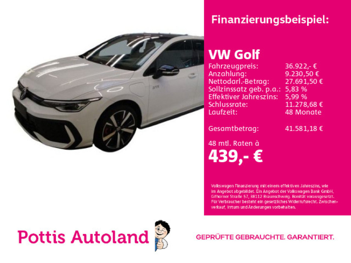 Thumb 0: Volkswagen Golf 1.5 TSI eHybrid DSG GTE PANO AHK NAVI DCC